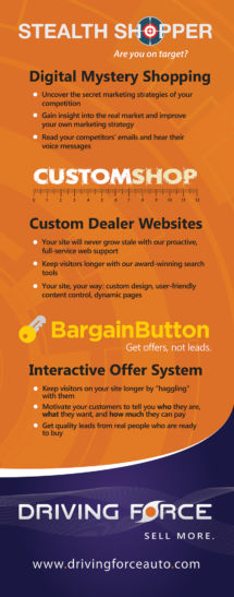 Banner Stand for Driving Force booth at NADA