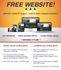 Flyer designed for the Driving Force sales team as part of a marketing packet given to prospective clients Free Website Flyer